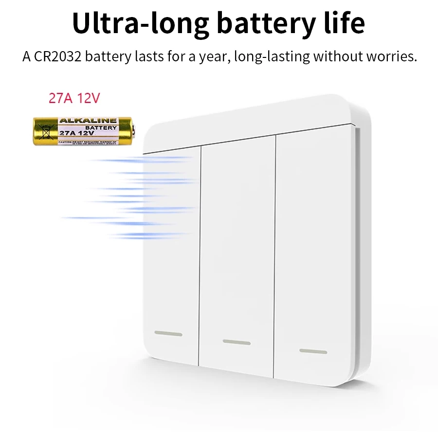 10A 110V 220V Wireless ON OFF Switch RF433 Module Remote Control Light Switch 1/2/3 Gang Wall Switch for Light Bulb Chandelier