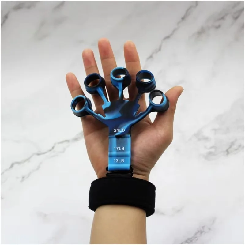 Esercitatore per dita con pinza per dito Esercitatore per chitarra con 6 livelli resistenti Recupero Strumenti fisici Rinforzo per le mani per pazienti