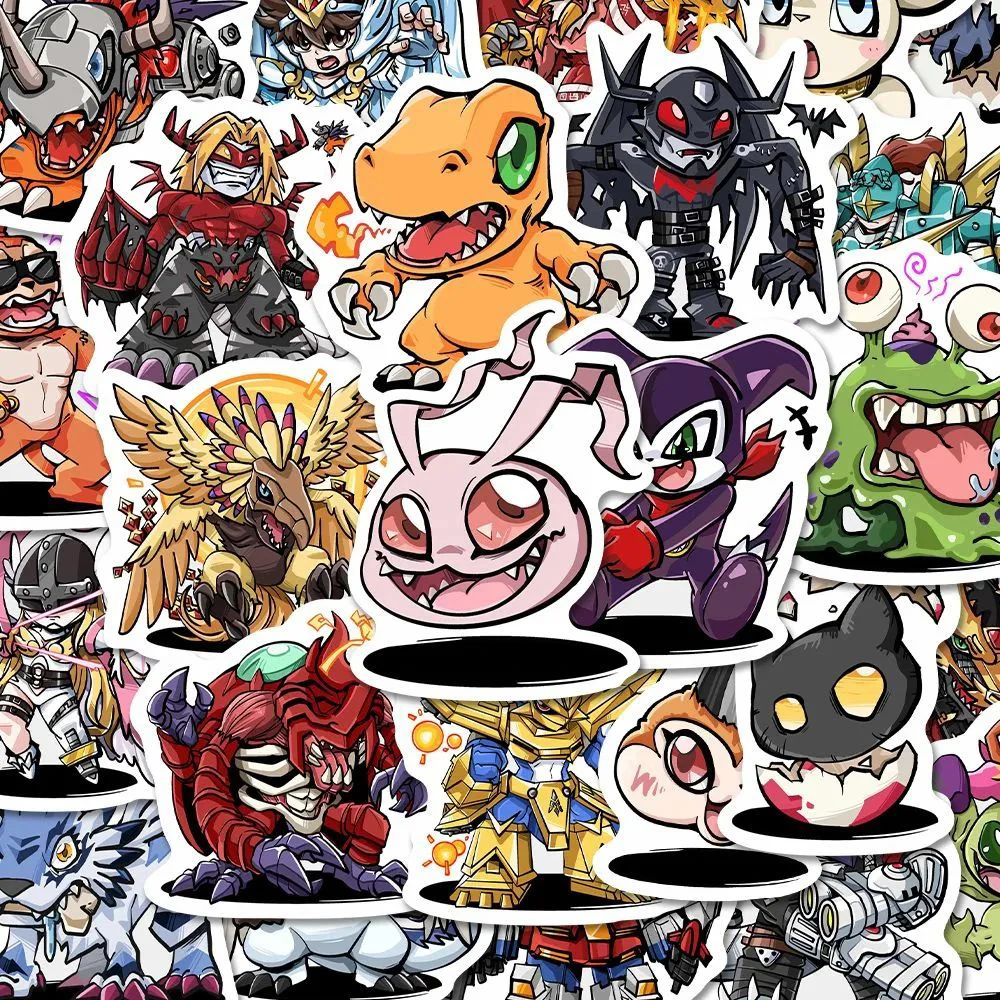 Pegatinas de Anime Digimon Adventure para niños, calcomanías de dibujos animados, juguete DIY, funda de teléfono, Maleta, botella de agua, pegatina de Graffiti genial, 10/30/54 piezas