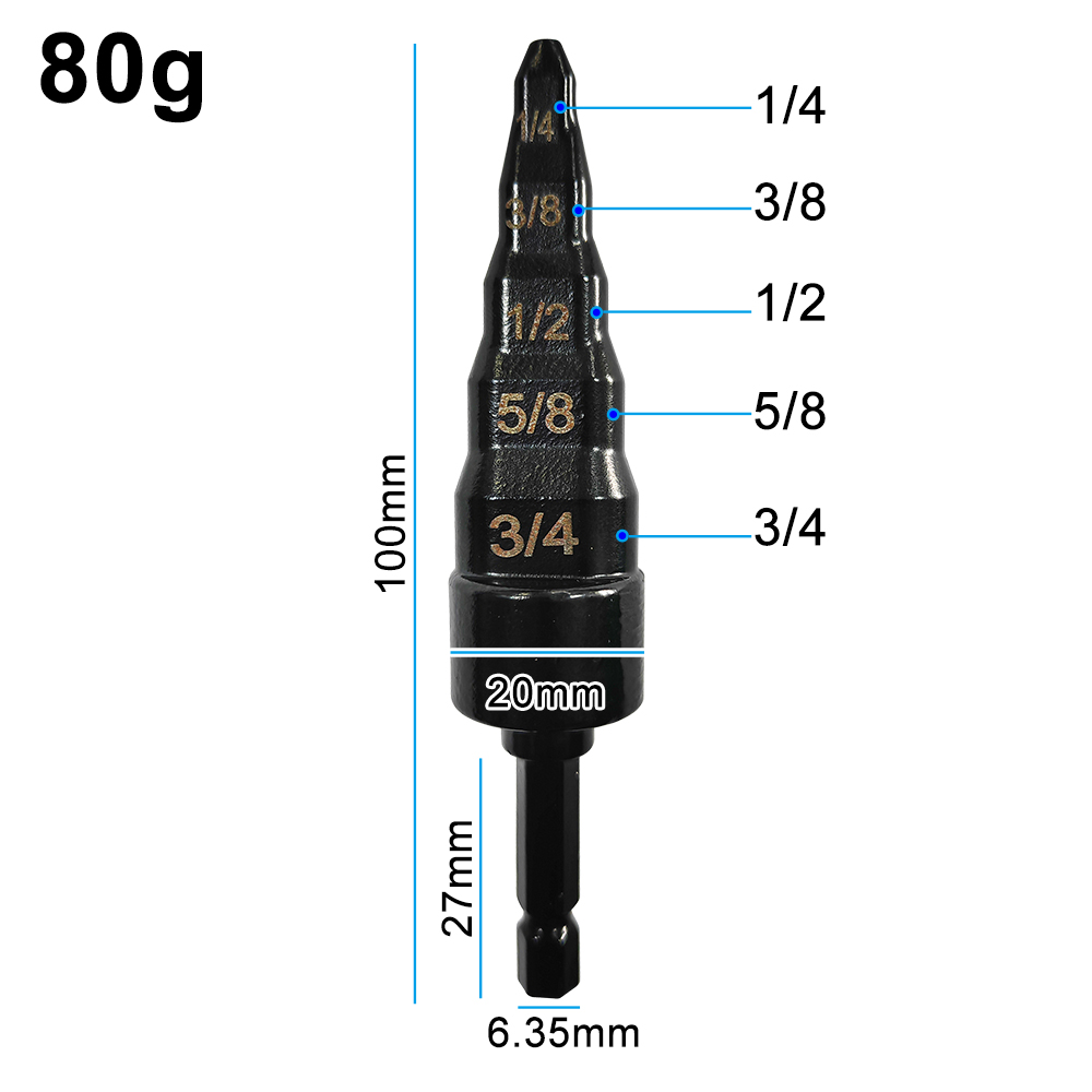 Britse 6-in-1 koperen buis stapboor elektrische expansiekop onderhoud airconditioner uitbreiden pijp gereedschap boormachine accessoire