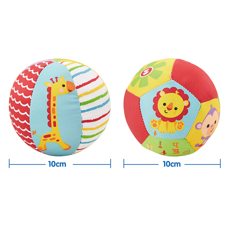 柔らかい布ガラガラボールおもちゃ赤ちゃんのおもちゃ 0 12 ヶ月ぬいぐるみベビープレイボール漫画動物 BB スティックハンドベル教育感覚玩具