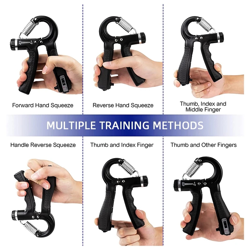 Fortalecedor de empuñaduras de mano para hombres y mujeres, masajeador de dedos con resorte para brazo, expansor, ejercicio de mano, gimnasio, entrenamiento físico, pinza de muñeca