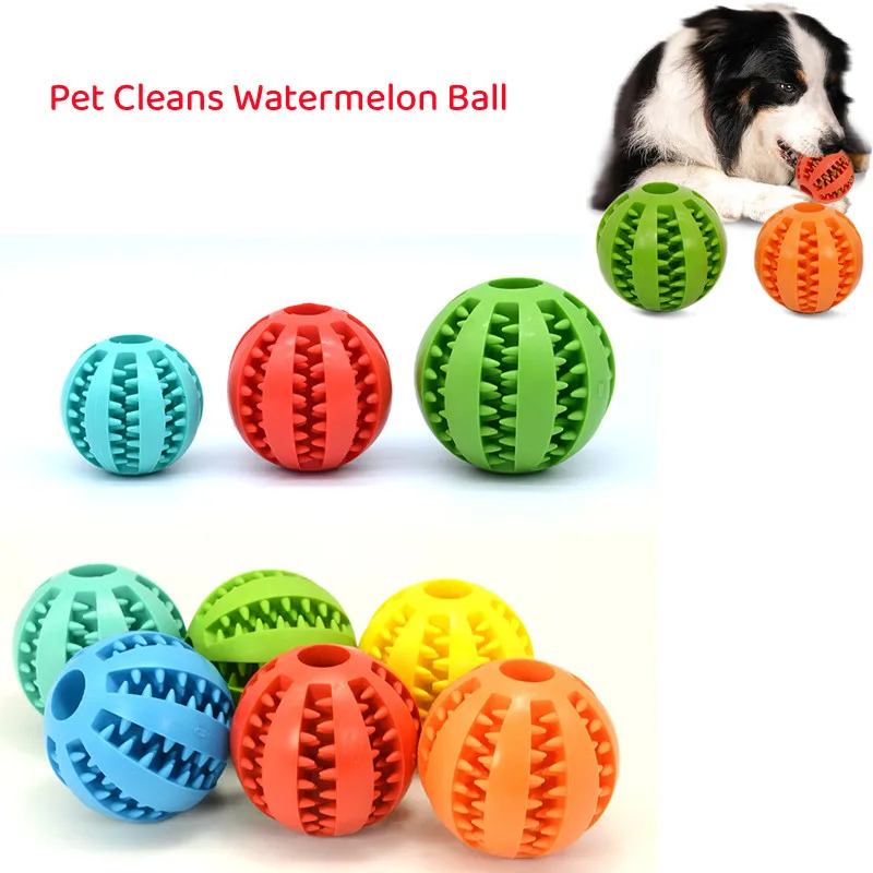 Bola de juguete de silicona para perros, juguete interactivo resistente a mordeduras para masticar para perros pequeños, limpieza dental, pelota elástica, productos para mascotas de 5/6/7cm