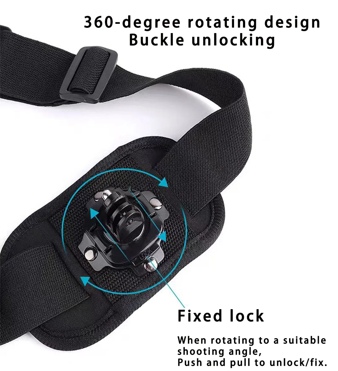 360° Shoulder Strap Mount for DJI Osmo Action 5 Pro Chest Harness for SJCAM Insta360 X4 GoPro Hero 13 12 11 Camera Accessories