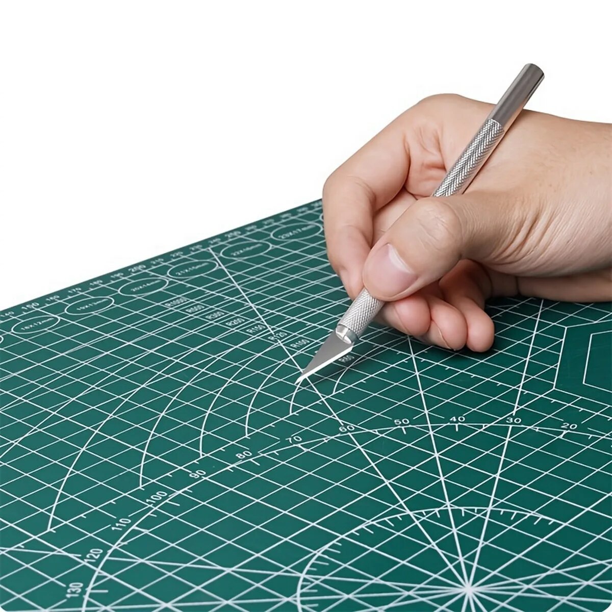 12 teile/satz Gravur rutsch feste Metall Skalpell Kit 1 Schnitz messer und 11 Klingen Handwerk Hobby Gold/Silber Farbe, Aluminium a