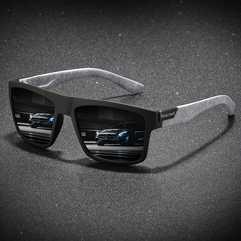 Gafas de sol polarizadas cuadradas Vintage a la moda para hombres y mujeres, gafas de sol de diseñador de marca de lujo para conducir y pescar, gafas para conductor UV400
