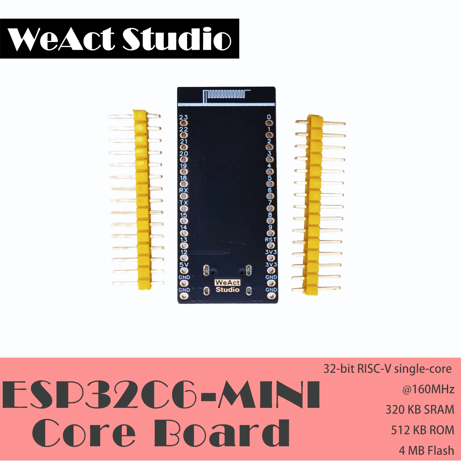 Placa de desarrollo WeAct ESP32-C6-MiNi ESP32C6, placa de sistema mínima, placa central ESP32 RISC-V Espressif IoT WiFi6 Bluetooth Zigbee