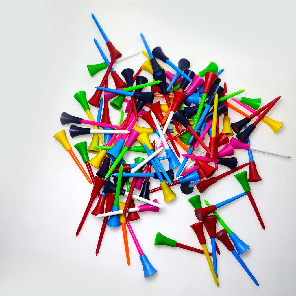 83 ミリメートルゴルフティーゴムクッショントッププラスチックボールホルダーゴルフアクセサリー 10-40 個ランダムカラー