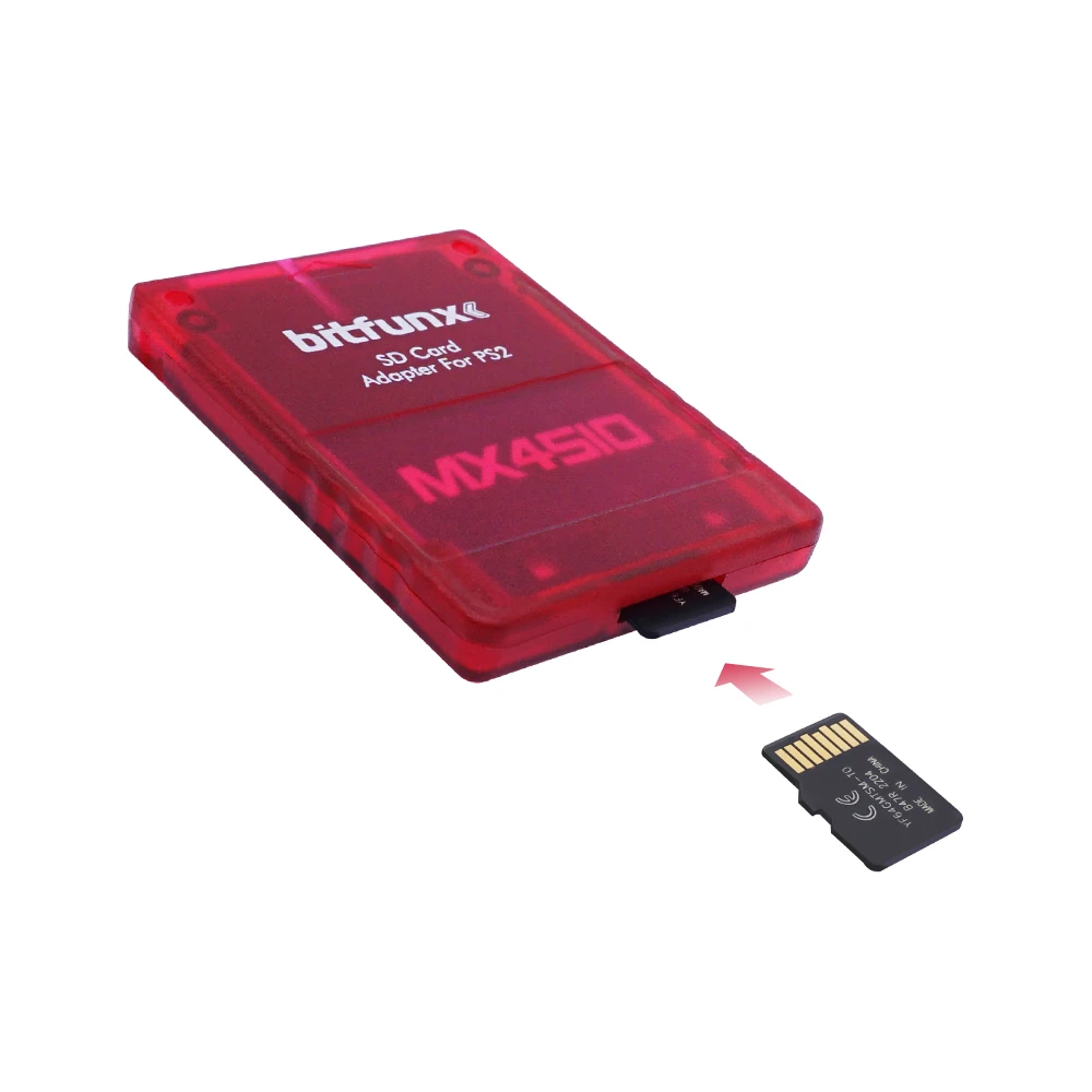 Bitfunx MX4SIO SIO2SD Adaptador de tarjeta Micro SD /TF SD para todos los consolas de juegos PS2 gordas y delgadas