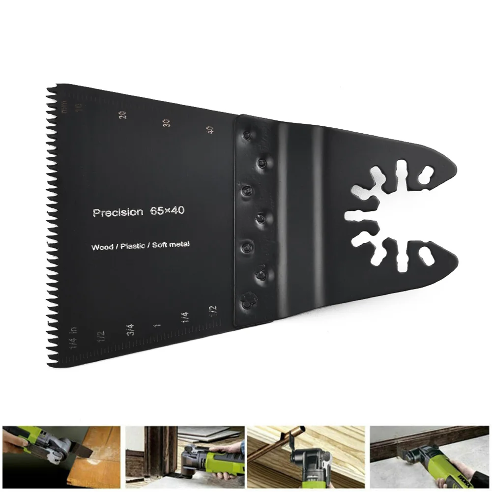 Lâmina de serra oscilante de aço de alto carbono, 65mm, multiferramenta, para corte de metal macio, madeira e plástico, 1 peça