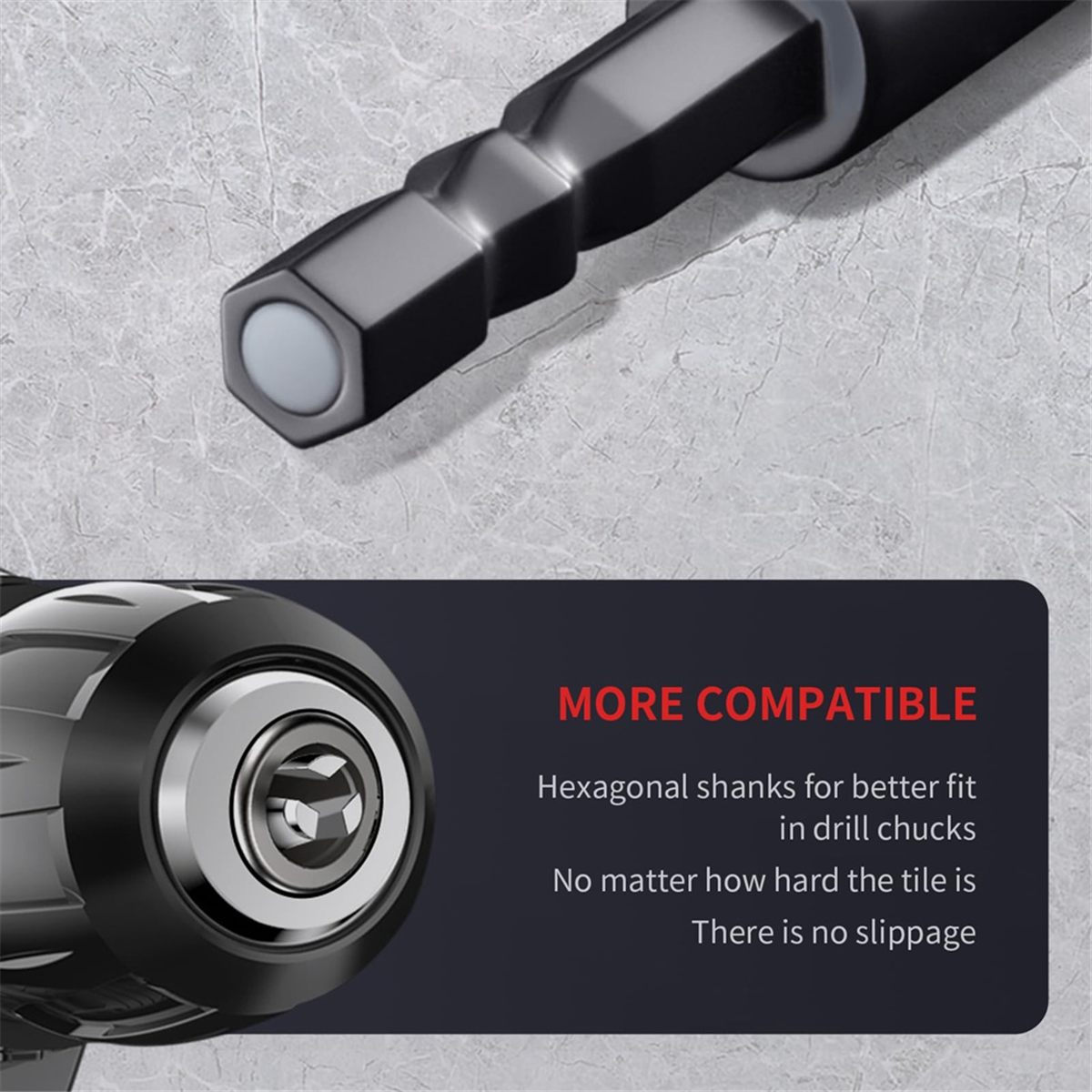 Newest 10Pcs Diamond Drill Bits,6mm Dry Diamond Core Drill Bit Set for Ceramic,Granite,Tile,Glass,Marble,Brick,Stone