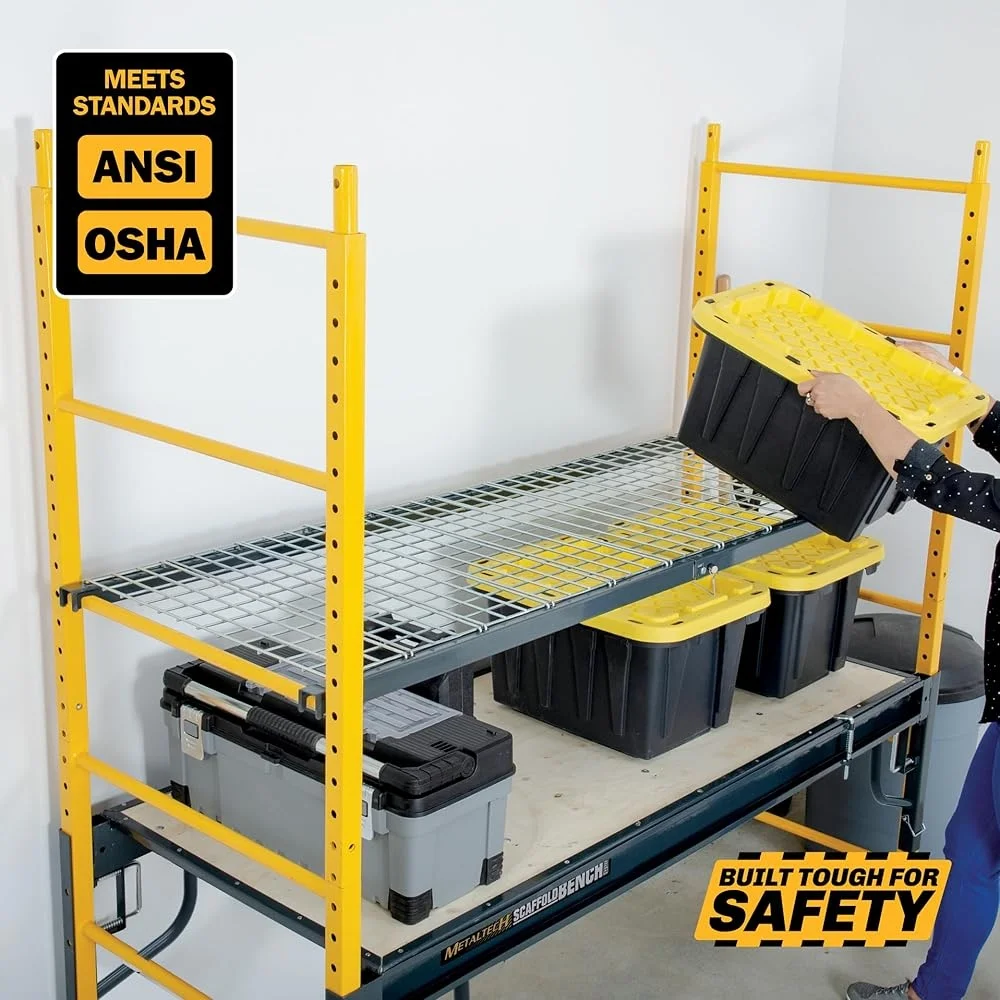 Heavy Duty Storage Shelf Interior Scaffolding 200 lb Capacity Organizers Compatible with Baker Scaffolding Models Efficient