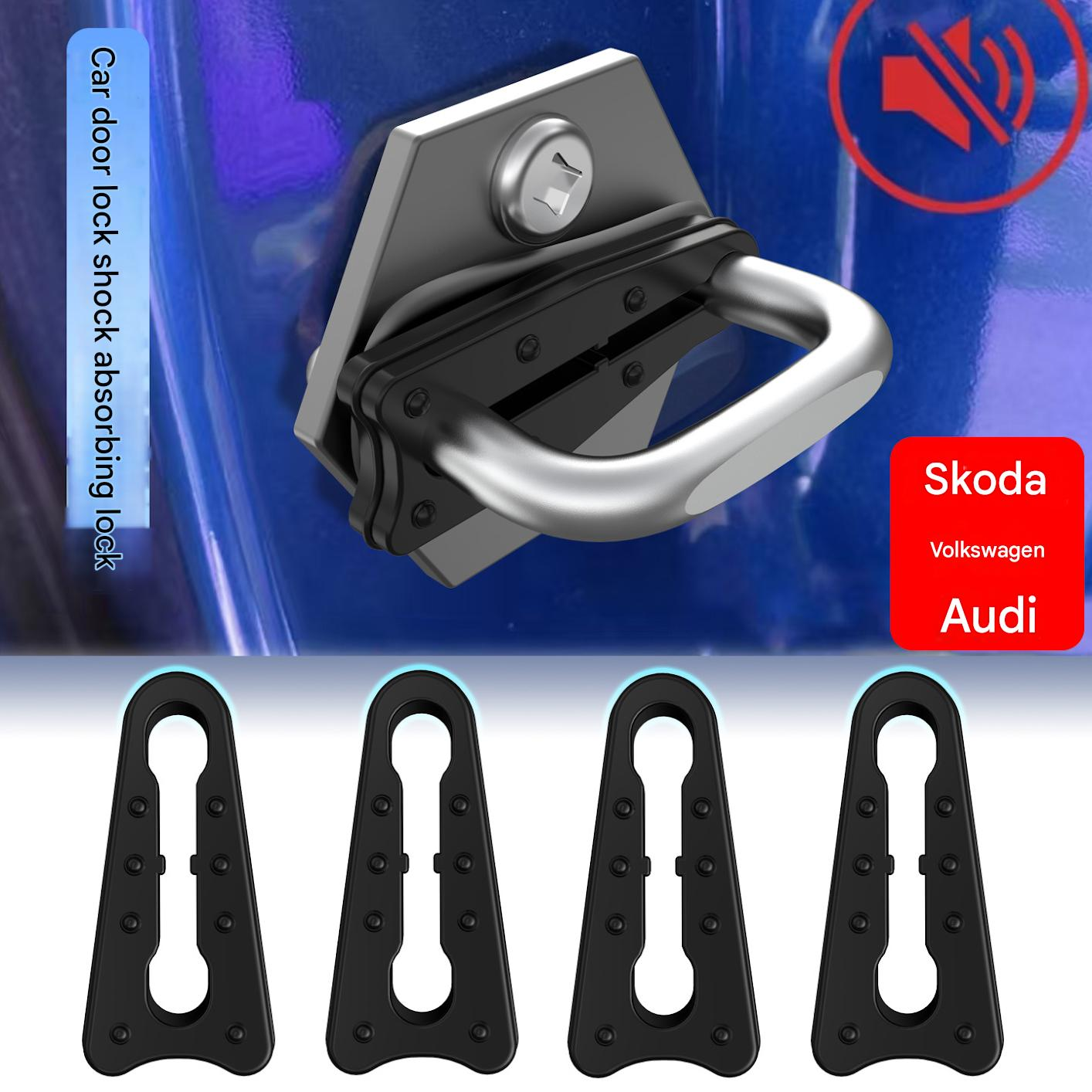 Dźwiękochłonny tłumik blokady drzwi samochodu, bufor blokady drzwi samochodu, tłumienie dla VW, Audi, Skoda, Seat