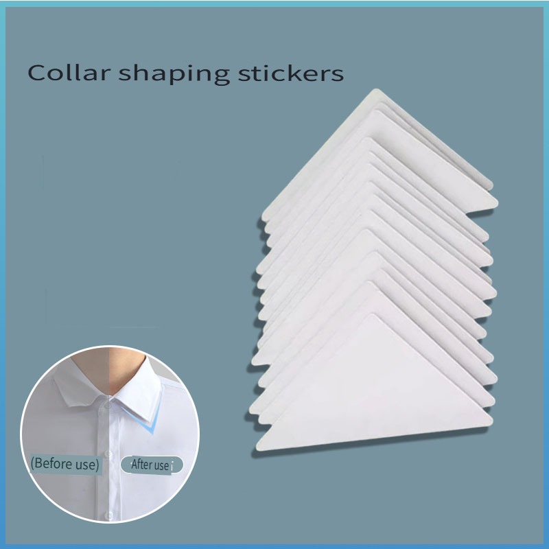 Мужские одноразовые дышащие треугольные рубашки с невидимым воротником, клейкие опоры для поло и рубашек