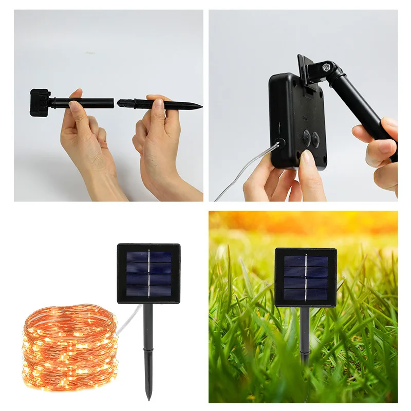 7M/12M/22/32M Solar Led Fairy Light Outdoor Festoon Led Waterproof Garland String Lights Christmas Party Garden Solar Lamp Decor
