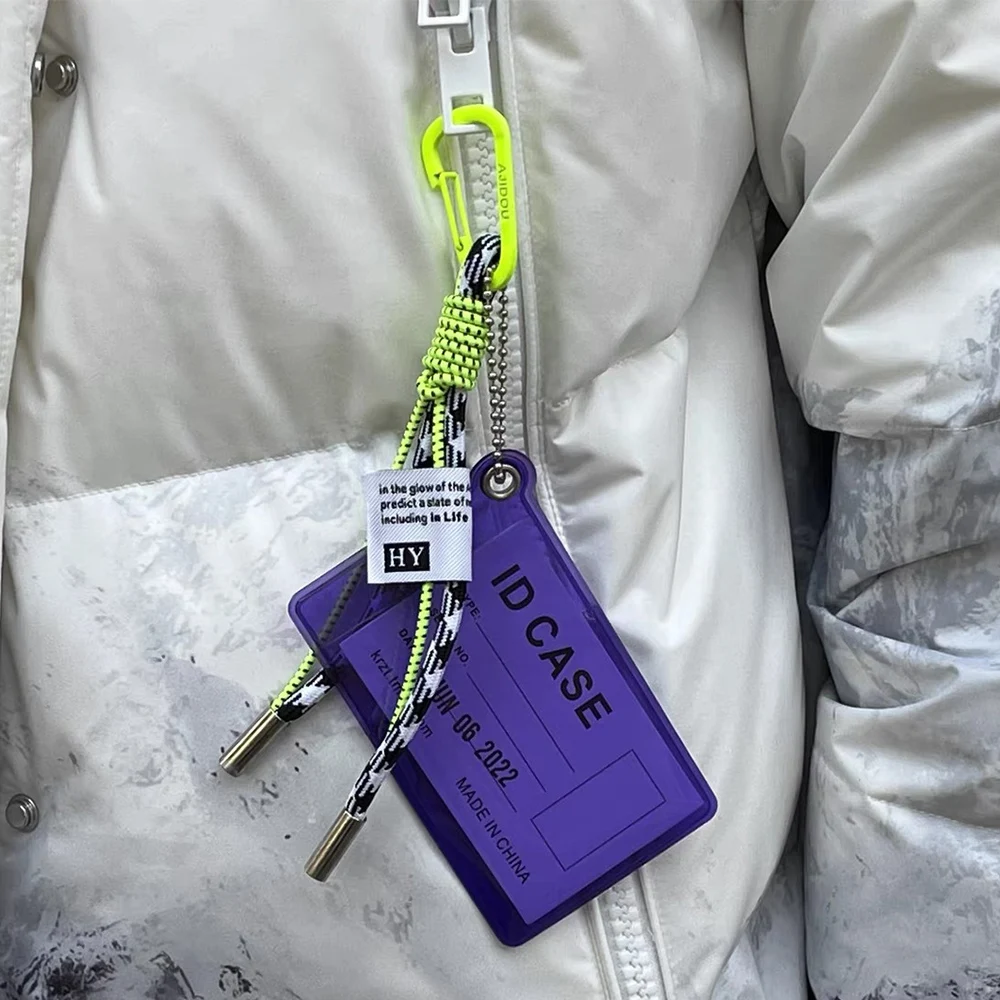 Lanyard and Credential Holder Metal Keyring Landyards Pink Cord for Keys With Card Holder Keychain Accessories Decorations