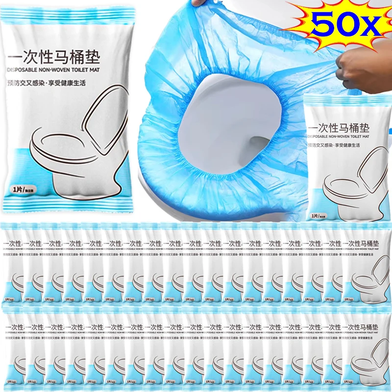 Almohadillas de inodoro desechables no tejidas seguras, almohadilla de papel higiénico portátil impermeable, cubiertas de almohadilla de doble capa para baño de Hospital de maternidad