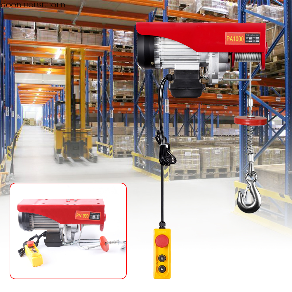 Guindaste elétrico do guindaste do andaime, corda, guincho do cubo do motor, oficina, garagem, elevador do cabo, 800 kg, 1000kg