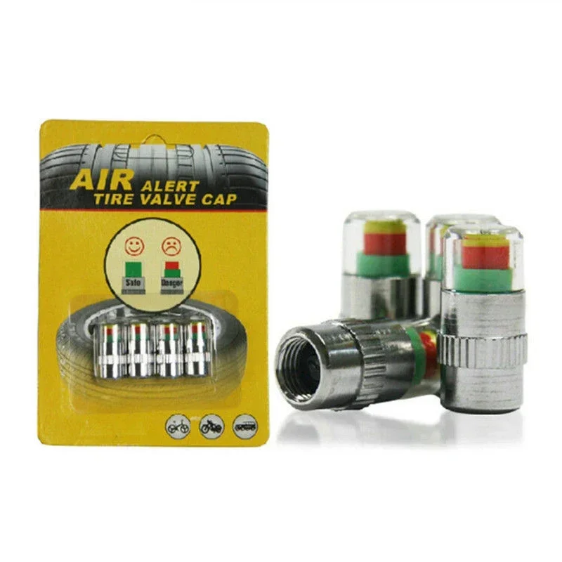 NIEUWE 4 stks Auto Bandenspanning Indicator Gauge Alert Monitoring Ventieldop Sensor Externe Detectie