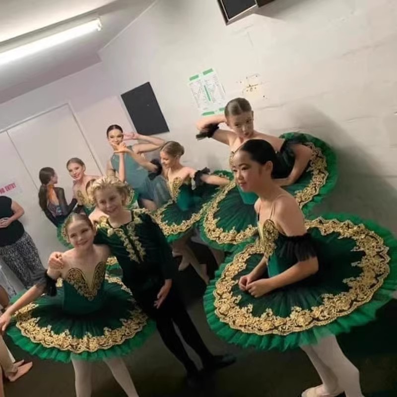 Tutú de Ballet profesional para niños, vestido de Eskirada, ropa de danza del vientre, disfraz de actuación en escenario con aro