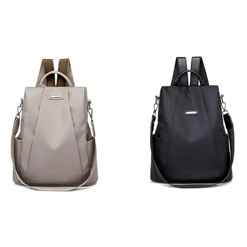 Nueva mochila multifuncional informal para mujer, mochila de color sólido para mujer, correa de hombro portátil desmontable a la moda