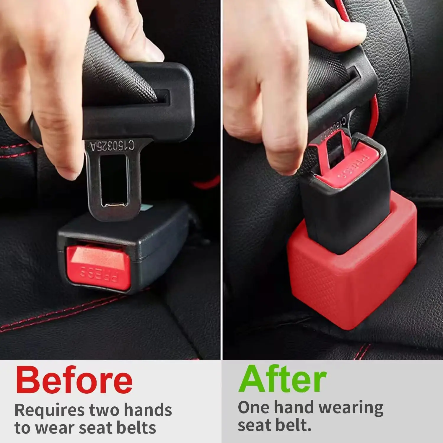 Cinto de segurança do carro fivela de silicone capa protetora bloqueio dispositivo vertical slot para cartão suporte guarda cinto de segurança titular acessórios do carro