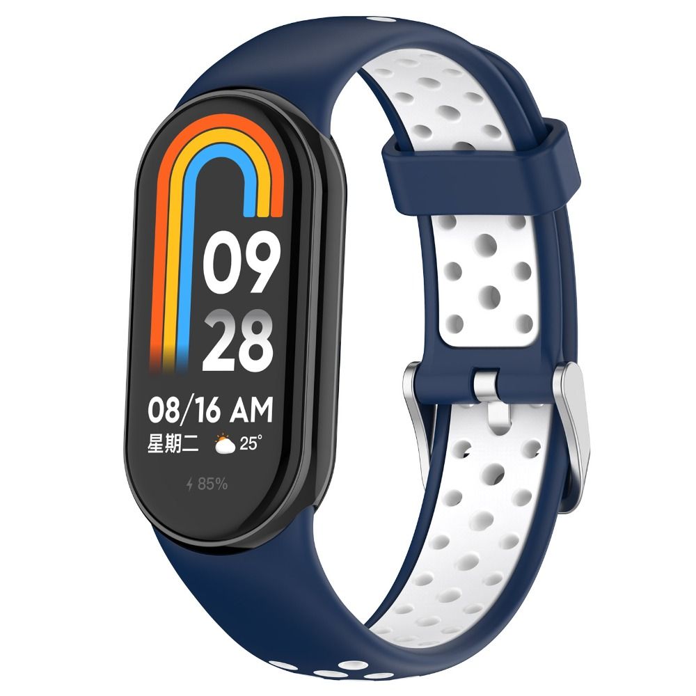Xiaomi Mi Band 8用シリコンストラップ,通気性のある交換用カラーブレスレット,NFC