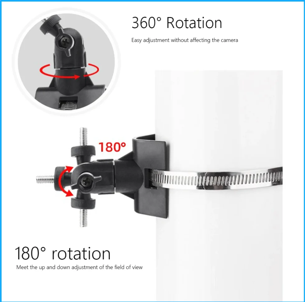 Camera Mount Pipe Mounting Bracket Adjustable Camera Mount Holder Pole Mount for Ring Stick Up Camera/Spotlight Camera