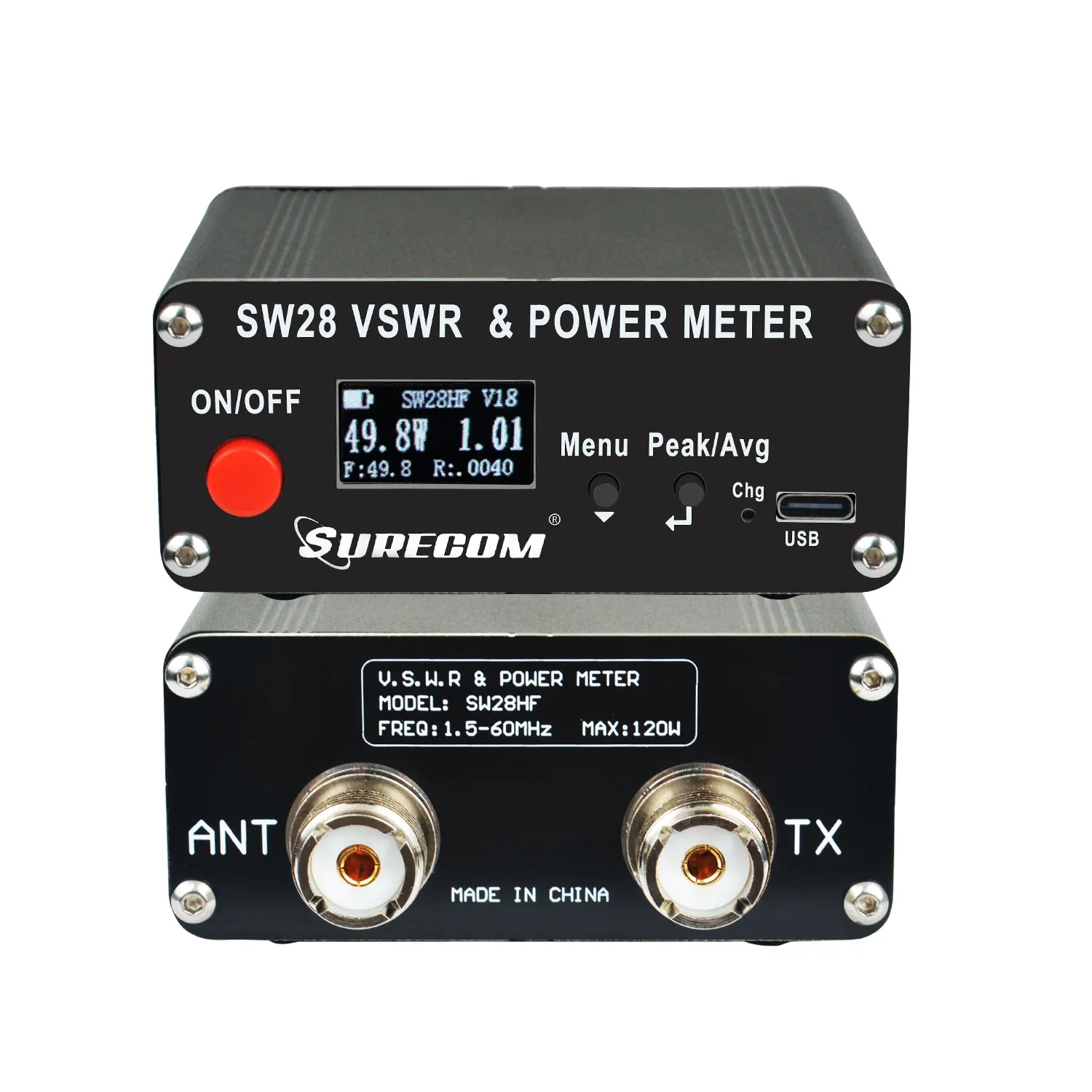 Surecom SW-28HF 1,5-60 МГц 0,2 Вт до 120 Вт HF Walkie Talkie V.S.W.R & Power Meter
