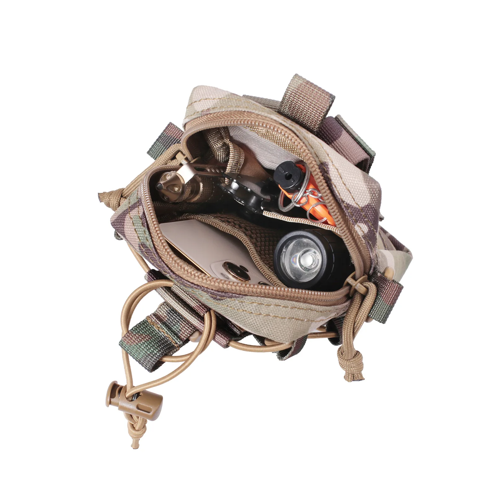 Molle EDC 주머니 물병 캔틴 주전자 캐리어 야외 스포츠 전화 홀더 캠핑 하이킹 주최자 허리 팩 가방