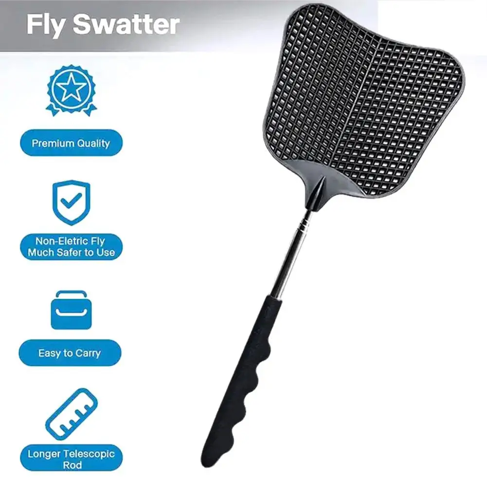 Fly Swatters Telescopic Extendable Prevent Pest Mosquito Garden Adjustable Flapper Trap Retractable Tool Swatter Supplies F V9M9