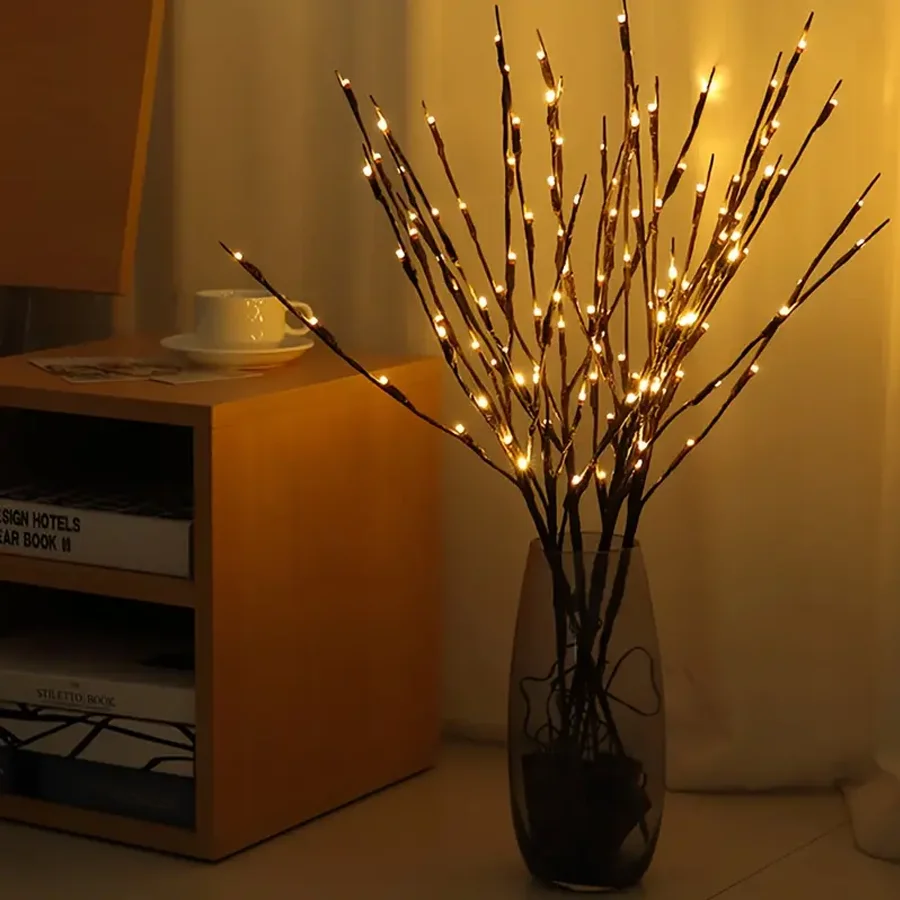 1 szt. Lampki na gałęzi, lampki do salonu, lampki do sypialni, kreatywne lampki nocne, dekoracyjne lampki do stylizacji, sznurki świetlne LED