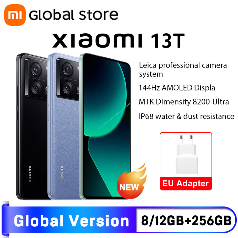 [รอบปฐมทัศน์โลก] Xiaomi 13T Global Version 50MP Leica กล้อง IP68 144Hz จอแสดงผล AMOLED MTK ขนาด 8200-Ultra 67W ชาร์จ