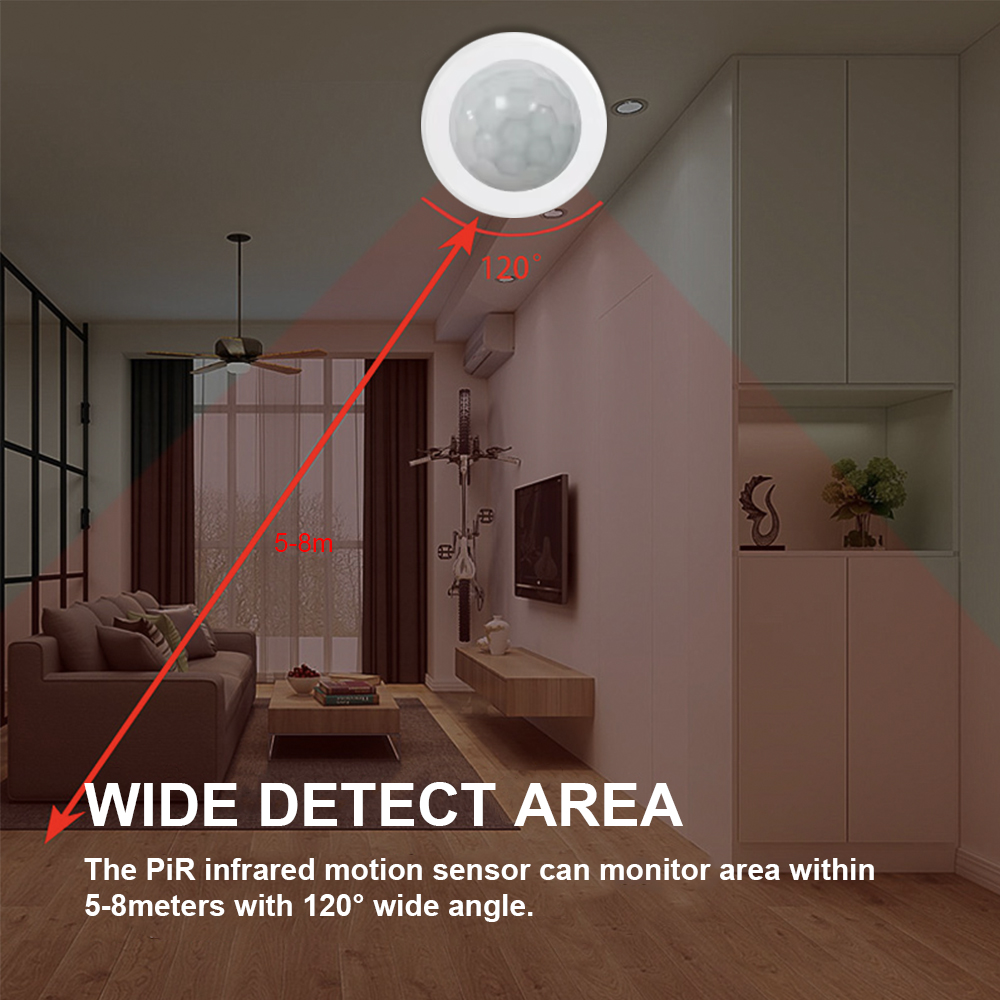 Sensore di movimento Zigbee Rilevatore PIR Tuya Sicurezza Vita intelligente Rilevatore PIR di movimento Zigbee Necessita di gateway Zigbee
