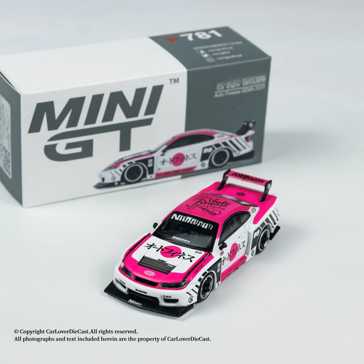 MINIGT 1:64 LB-Super Silhouette S15 SILVIA Auto Finesse SEMA 2023, литая под давлением модель автомобиля