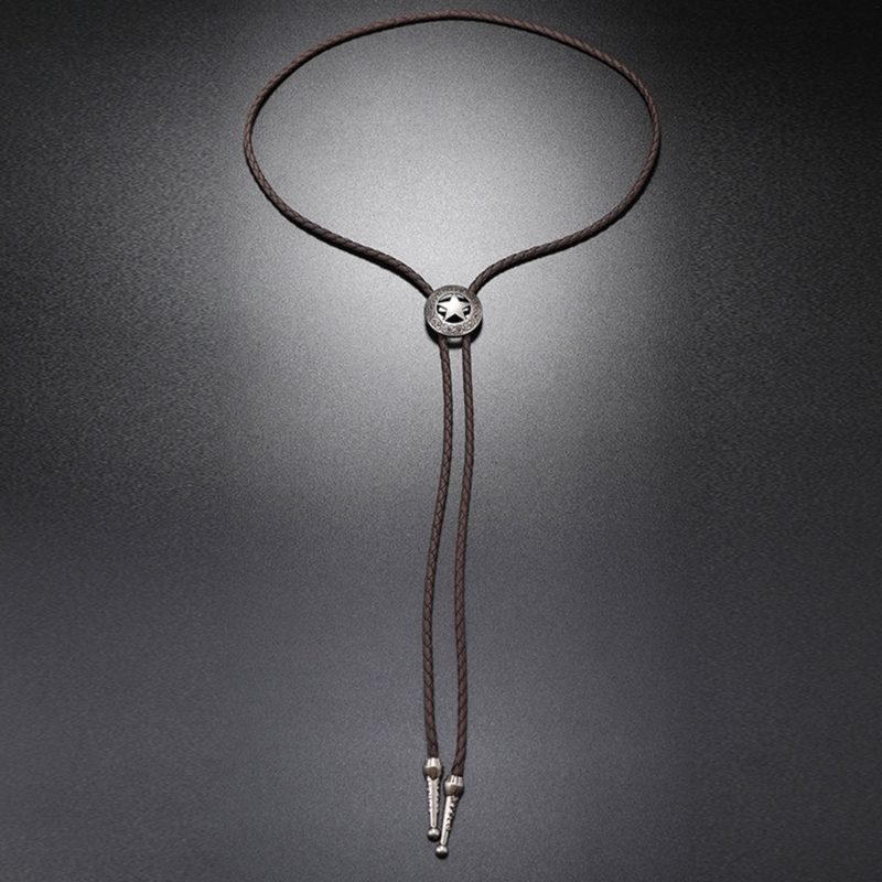 สไตล์ประเทศ Bolo Tie Rodeo คาวบอย Star เนคไทสร้อยคอเครื่องแต่งกายอุปกรณ์เสริม Drop Shipping