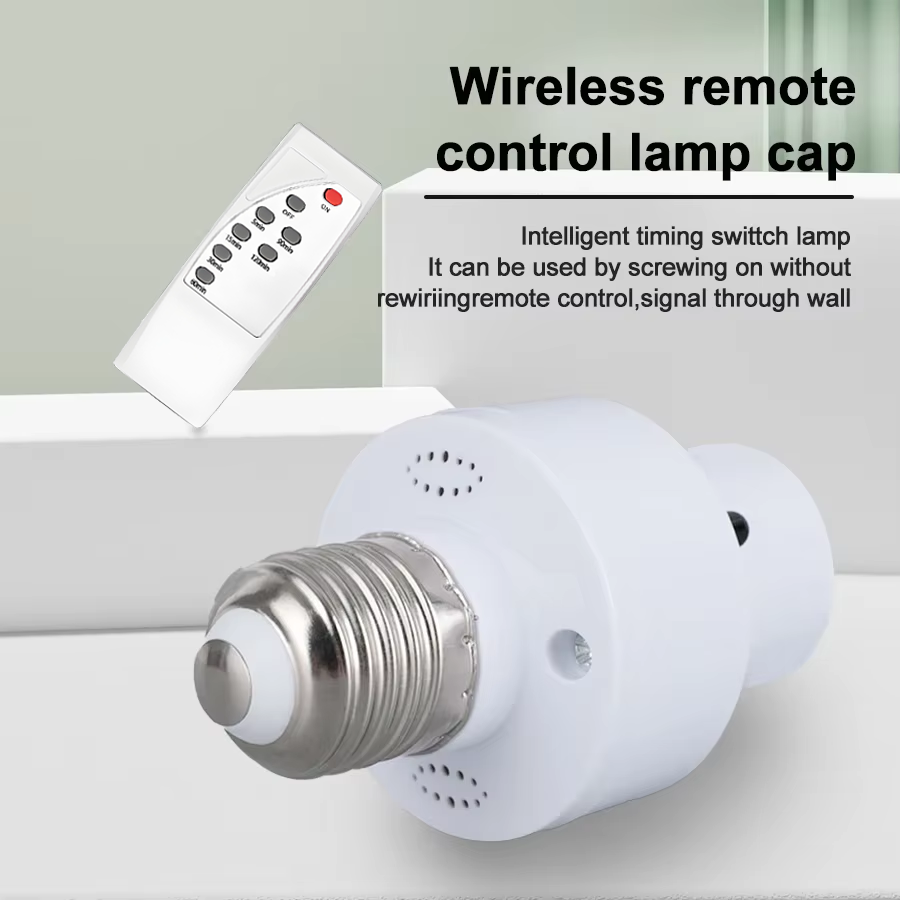 2025 Smart LED Lampholder E27 AC85-265V with Infrared Remote, Timer, Color Changing, Universal Socket, Easy Install for Home Use