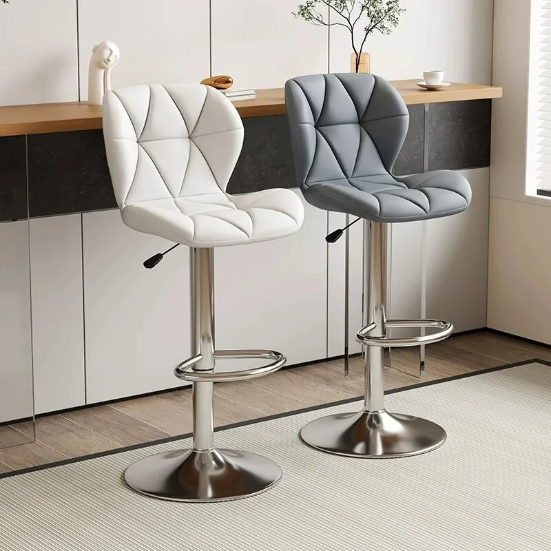 OMGD Bar Chair Modern Simple Bar Chair Cash Register Front Desk Can Be Raised And Lowered Back Chair Home High Stool Bar Stool