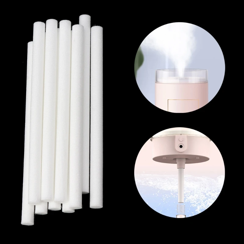 10 Pcs 6/7mm/8mm Humidifier Filter Cotton Swab Core USB Air Ultrasonic Humidifier Aroma Diffuser Replacement Cotton Sponge Stick