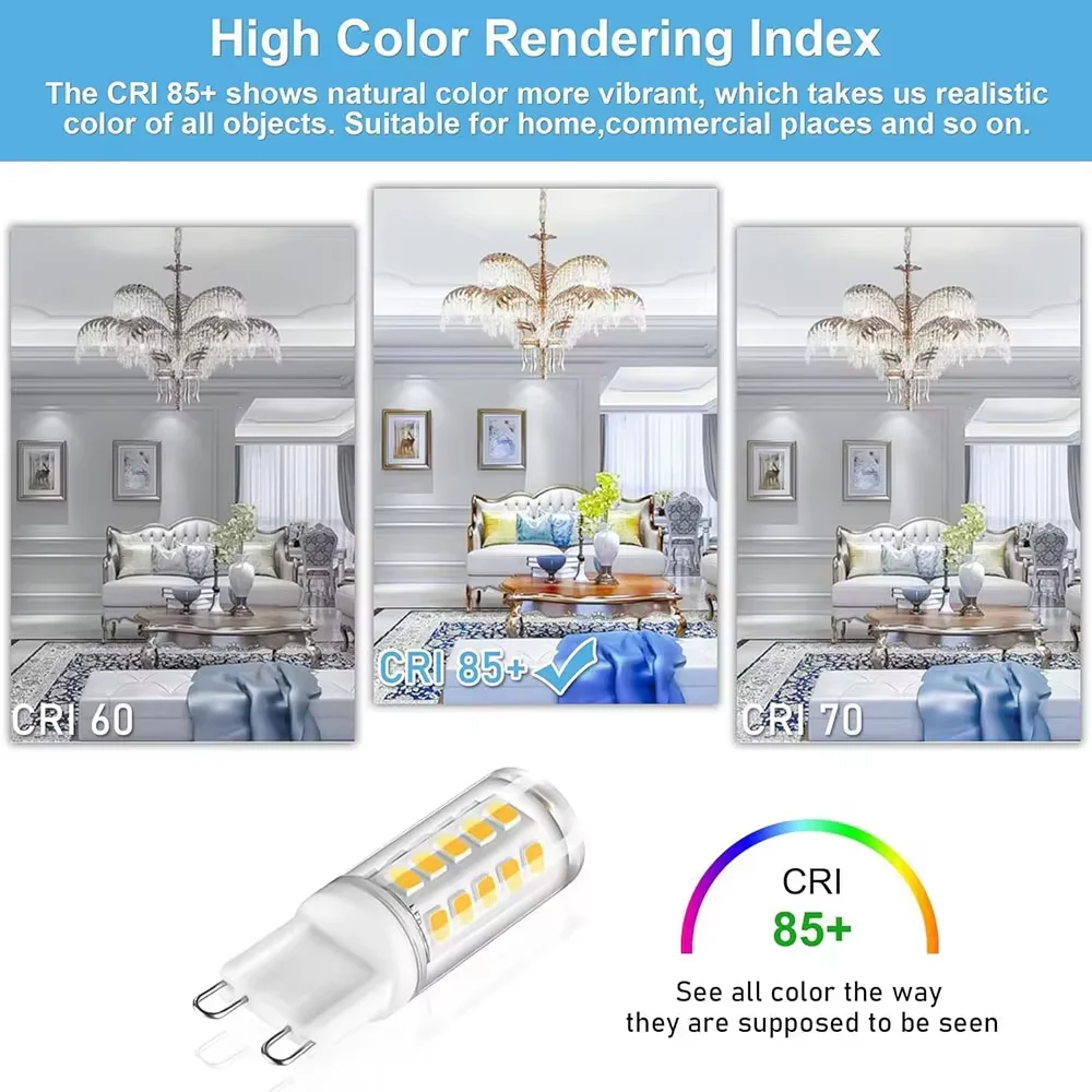 10X G9 LED Lamp 3W 5W 7W 20W AC 220V-240V LED Bulbs SMD 2835 LED G9 Light Replace 30/150W Halogen Lamp Light For Home Useful