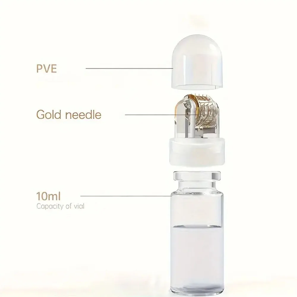 Rodillo de aguja de titanio Hydra, 64 pines, micropuntas, agujas Derma, cuidado de la piel, botella blanqueadora antienvejecimiento, rodillo, suero reutilizable
