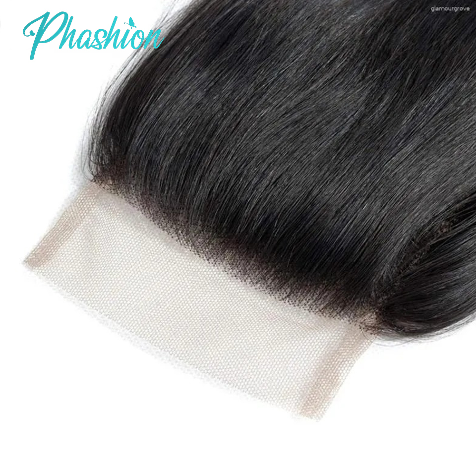 Phashion 24 26 pulgadas 5x5 4x4 Cierre de encaje recto solo Pre desplumado encaje transparente suizo HD 100% cabello humano Remy a la venta