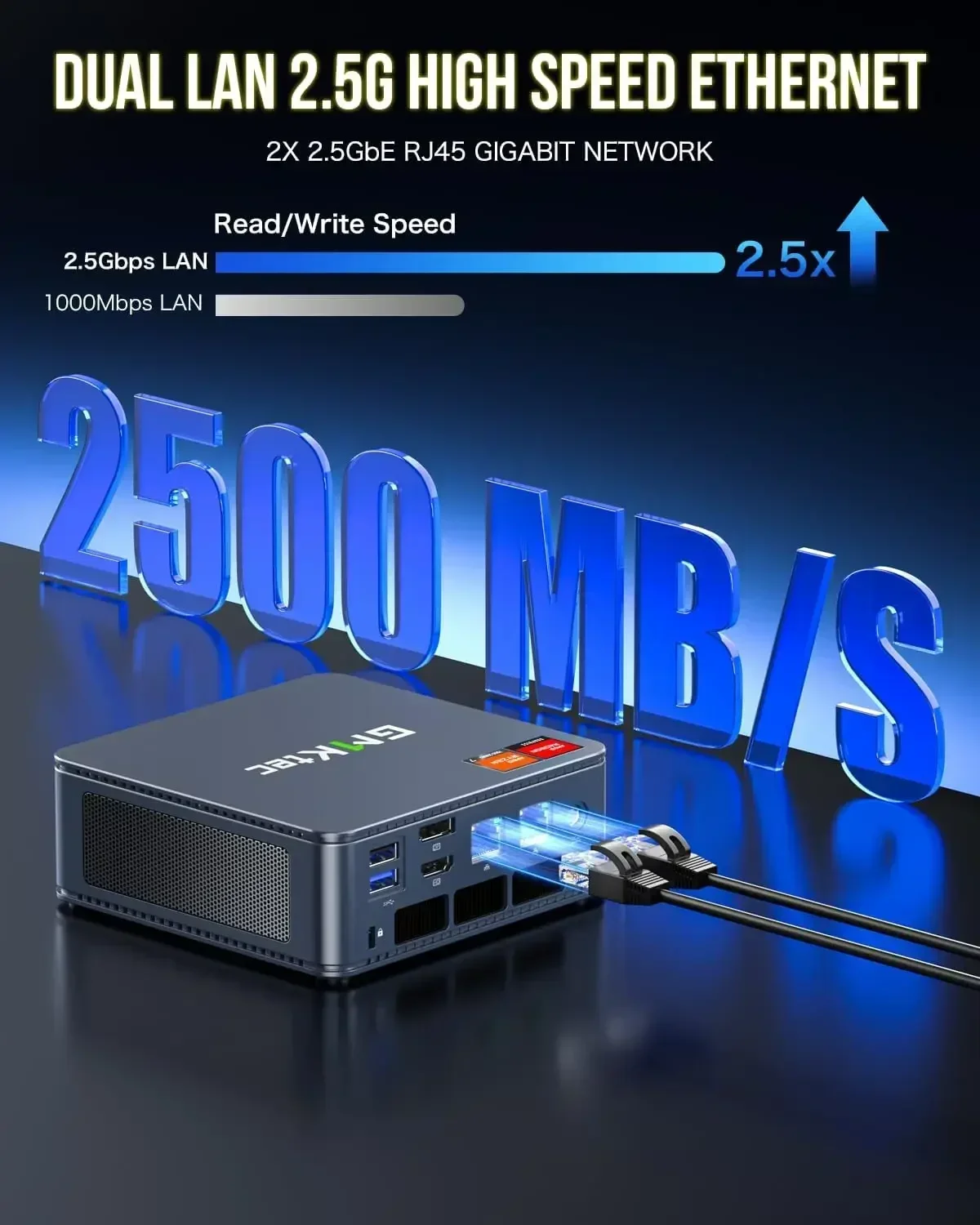US.EU GMKtec K6 R7 7840HS Mini PC DDR5 5600MHz PCIe4.0 NVMe SSD 2.5G LAN USB4 WiFi6 BT5.2 Tri-Display Desktop Gaming Office Comp