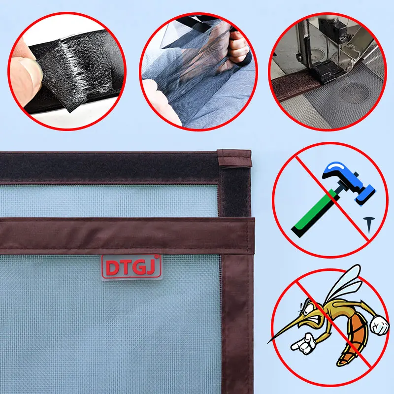 2021 Mới Từ Tính Cửa Màn Chống Muỗi Bay Côn Trùng Lưới Đóng Mở Tự Động Kích Thước Tùy Chỉnh Cài Đặt Dễ Dàng