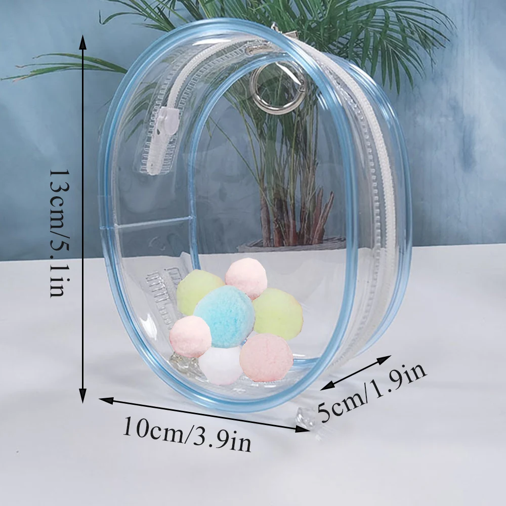 Transparent Plush Dolls Storage Pouch Keychain Bag Storage Pouch Mystery Box Organizer Box Doll Bag Thicken Keychain Wallet