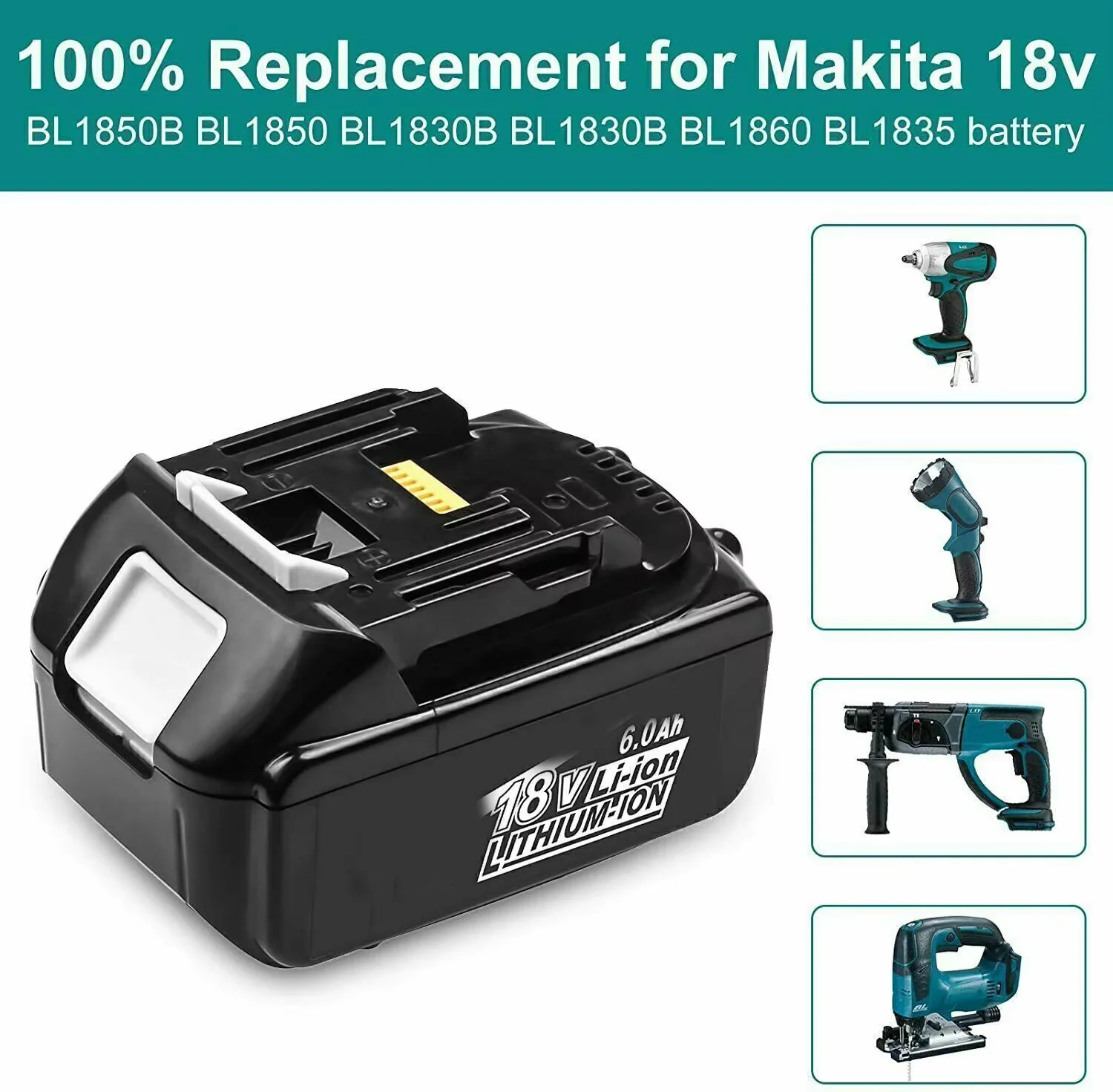 Для Makita BL1830 18 В 6,0 Ач аккумулятор с зарядным устройством литий-ионный аккумулятор для BL1850 BL1880 BL1860B LXT400 аккумулятор для электроинструмента