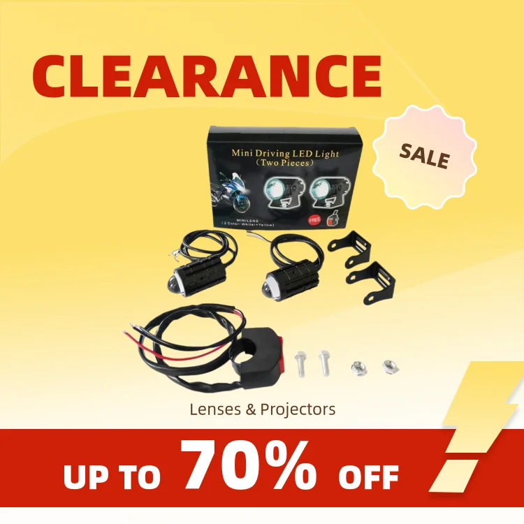 Clearance_Con interruptor 2 uds Super brillante motocicleta LED exploradores faro proyector ojo de pez lente LED Moto antiniebla auxiliar Motorc