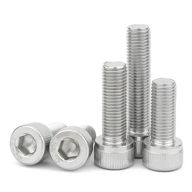 5-50 Uds DIN912 M1.6 M2 M2.5 M3 M4 M5 M6 M8 304 A2 grado de acero inoxidable 12,9 negro hexagonal cabeza hueca tornillo Allen