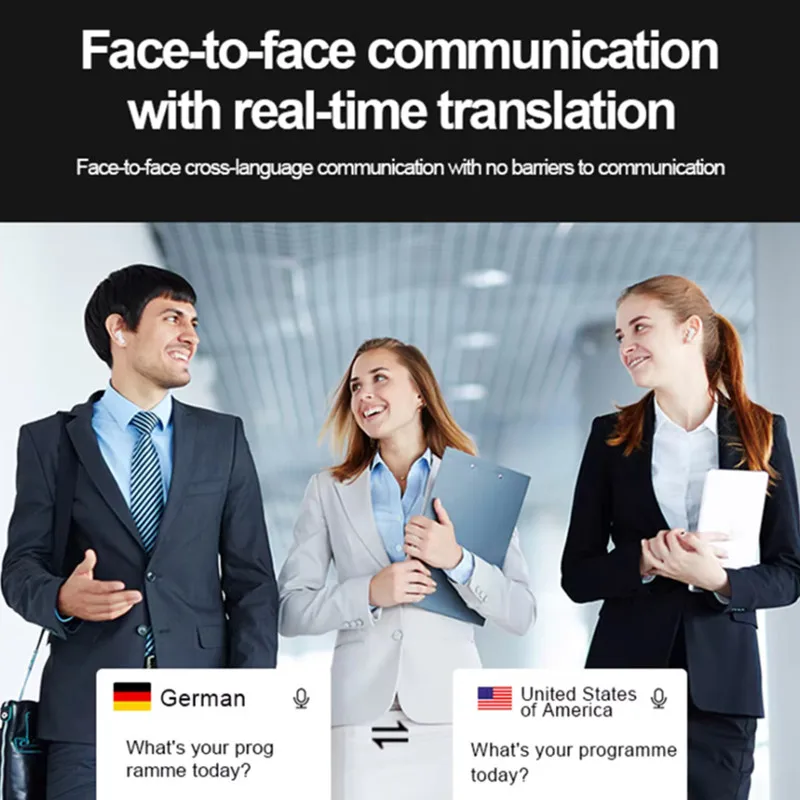 Auriculares AI Sony inalámbricos con Bluetooth, auriculares con traductor AI, 147 idiomas con pantalla táctil, Control por aplicación de comunicación