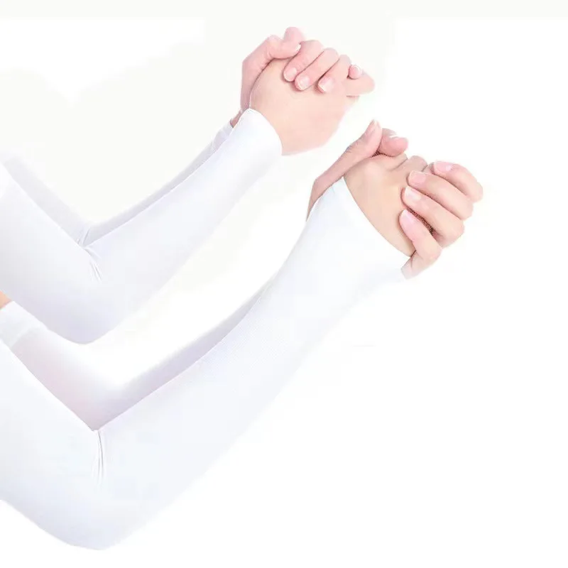 男性と女性のための滑り止めアイスシルクグローブ,日焼け止めカフ,アームスリーブ,UV日焼け止め,アウトドアライディング,新品,夏,1ペア